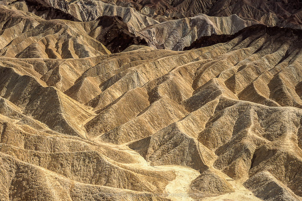 Zabriski Point, Death Valley Nationalpark, Kalifornien, USA, heißester Punkt der USA, Wüste, Erosion