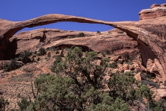 Landscape Arch, Utah, USA, Arches Nationalpark, größter Steinbogen der Welt, Erosion, Sandstein